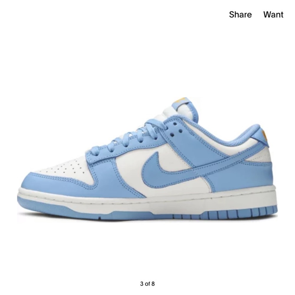 Nike Low Dunks Baby Blue size 8